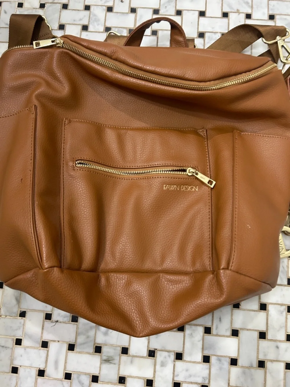 Fawn Design the original diaper bag backpack brown